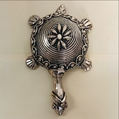 HANDMADE METAL ROUND TURTLE 