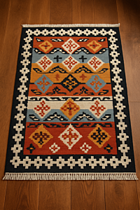 Handmade Cotton and Wool Dhurrie