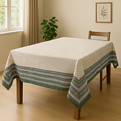 Karushilpam hand block painted TNT slub Table cover