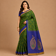 Handcrafted Kancheepuram Silk Saree | Green