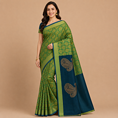 Handcrafted Kancheepuram Silk Saree | Green