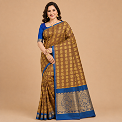 Handcrafted Kancheepuram Silk Saree | Gold