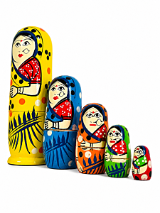 Wooden Nesting Doll Set 5-Pieces