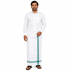  DOBBY BORDER COTTON DHOTI