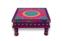 Handcrafted Pooja Chowki/Chourang | 28x28x16 cm