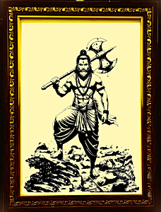 Dasavathara Parasurama Sand Art, Natural Sand Picture, Size 10*14 Inch, With Frame