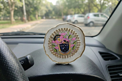 2 inches Shrinathji Car Dashboard Idol | Round Resin Standee