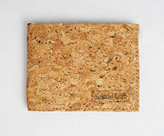 Mens Cork Wallet  Handmade Vegan Bi Fold Wallet