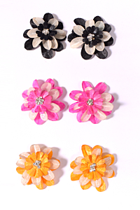 Handmade Fish Scale Earrings | Set of 3 | Multicolour | Big