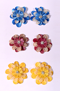 Handmade Fish Scale Earrings | Set of 3 | Multicolour