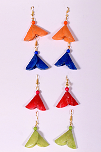 Handmade Fish Scale Earrings | Set of 4 | Multicolour