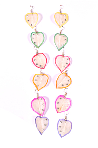 Handmade Earrings Pair | Leaf Design | Multicolour | Set of 6