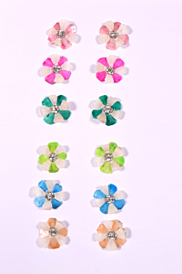 Handmade Fish Scale Earrings | Set of 6 | Multicolour