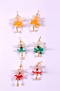 Blooming Scales Earring  Set 3  malti colour 