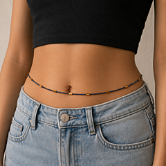 Midnight Blue Beaded Waist Chain