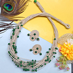 Jute & Beaded Necklace Set