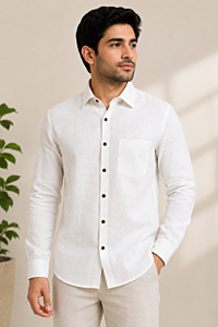 Handloom shirts White XL Size
