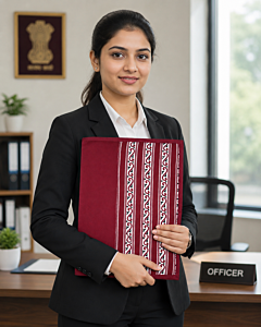 Premium Fabric File Folder with Multiple Pockets & Pen Holder