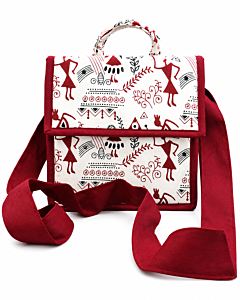 Rajasthani Folk Art Printed Handmade Sling Bag | Ethnic Cotton Shoulder Bag for Women