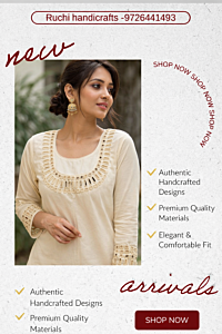 Handicrafts mirror work kurti 