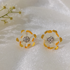 Fish scale earrings