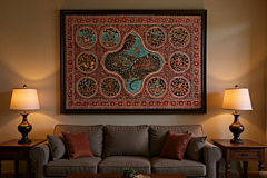 Handmade Dasavatharam Leather Painting | 3 x 2 Feet