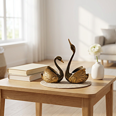 Brass Duck Pair Small Statue Figurines KBH05395