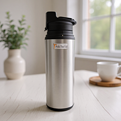 Prisha India Craft Copper Water Bottle with Vacuum Insulation 