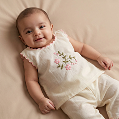 Handloom Cotton Top for Newborn Babies | Set of 6