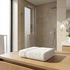 Handwoven Cotton Terry Towel|White 