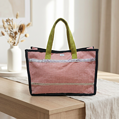 Handmade Ladies Jute Bag|Pink