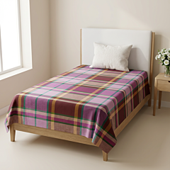 Handloom Cotton Multicoloured Single Bedsheet | 60x90