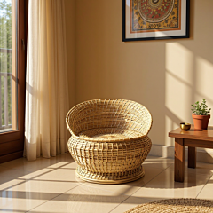 Handcrafted Cane Apple Chair