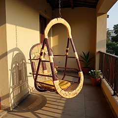 Heavy Weight Handmade Cane Swing (Brown)