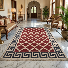 Handwoven Tana-Bana Multicoloured Rug | 9x6 Feet