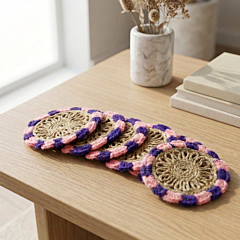 Handcrafted Jute Tea Coasters | Set of 6