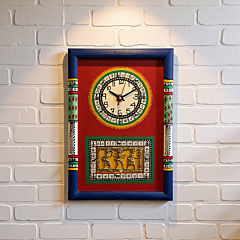 Handcrafted Wall Clock | Warli & Dhokra Art