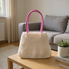 Handwoven Crochet Tote Bag | Off White