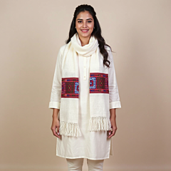 Kullu pure wool kinori design shawl