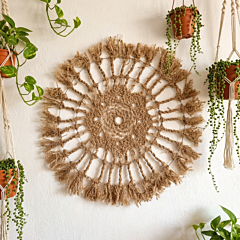 Handwoven Jute Wall Hanging |Beige