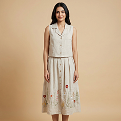 Handcrafted Ladies' Skirt & Top Set| Medium 