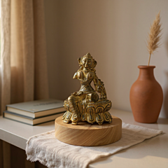 Handcrafted Dokra Goddess Tara Shakti - Home Decor - Brass Item
