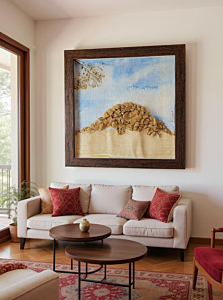 Porcupine Wall Art | Made of Dry Leaves and Flowers