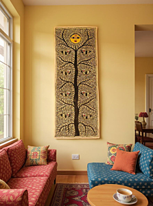 Sun motif madhubani painting