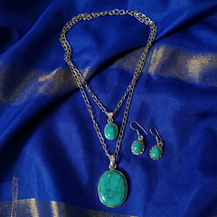 Handmade Agate Stone Necklace Set