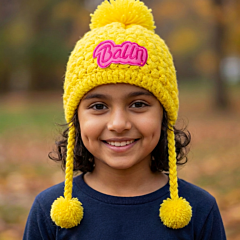 Handwoven Kids Cap | Yellow