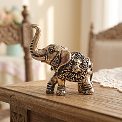 Mini Brass Elephant Statue for Home Decor & Vastu