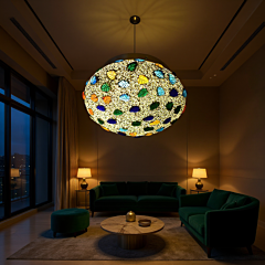Mosaic Glass Ceiling Lamp