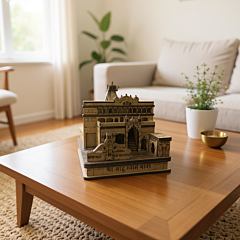 Miniature Shri Khatu Shyam Mandir  A Divine Presence in Your Space Engineered Wood Home Temple 