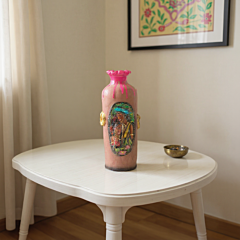 Terracotta flower vase